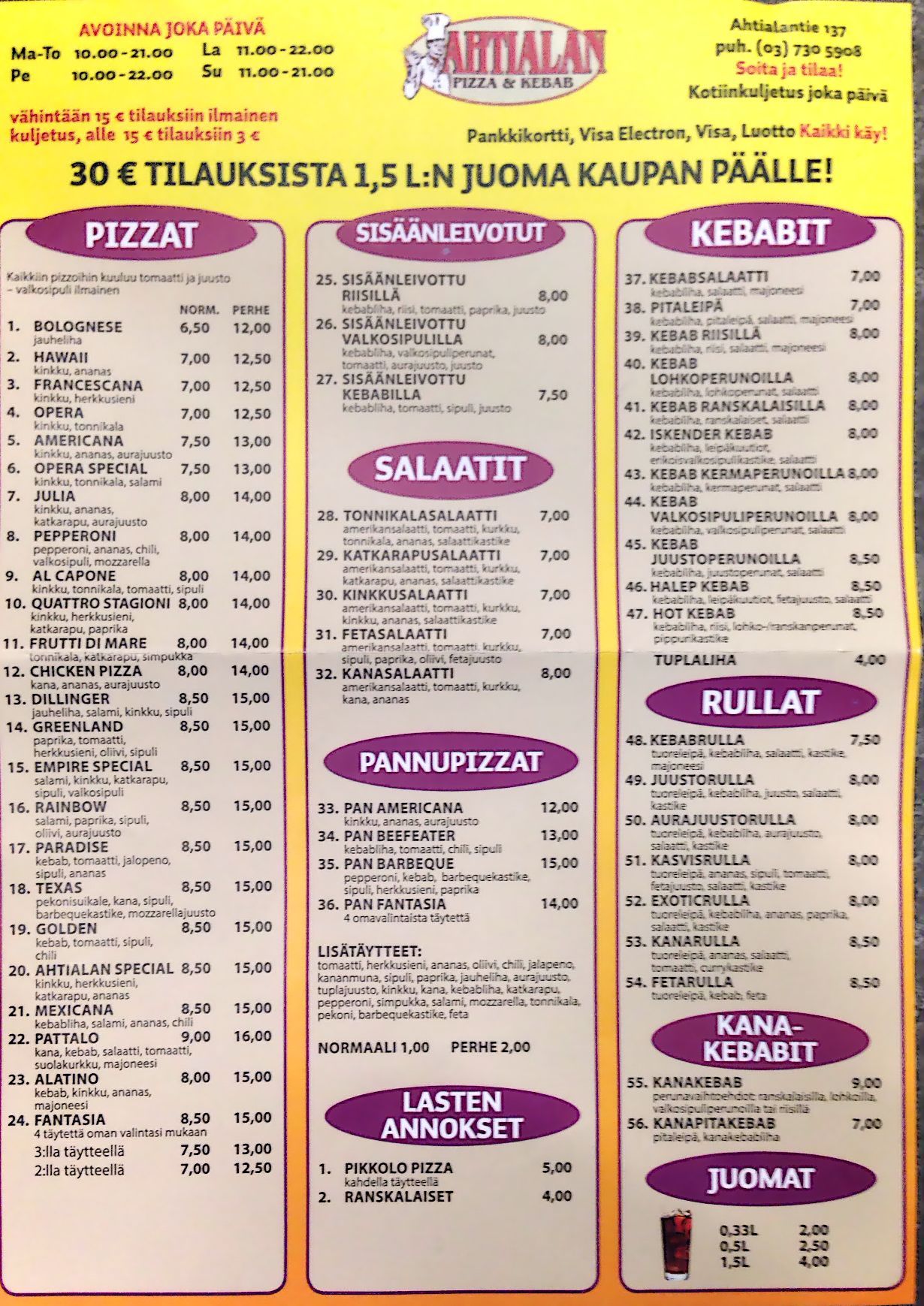 Ahtialan Pizza-Kebab